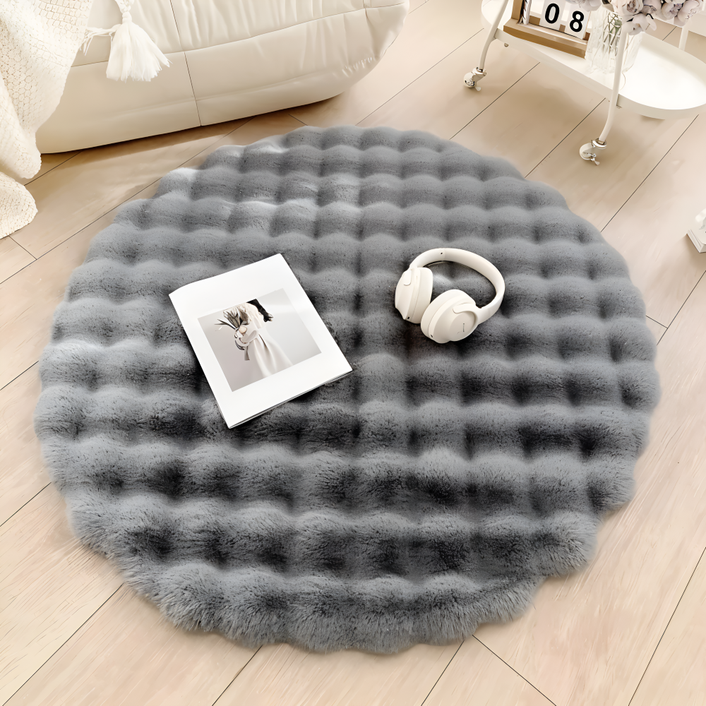 Lisslune | Round Velvet Soft Non-Slip Floor Mat – Cozy Fleece Home Decoration