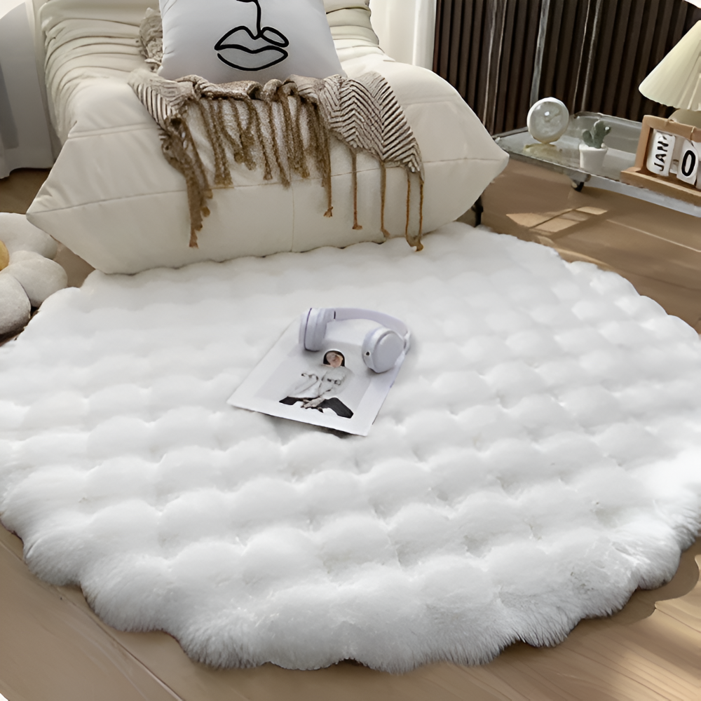 Lisslune | Round Velvet Soft Non-Slip Floor Mat – Cozy Fleece Home Decoration