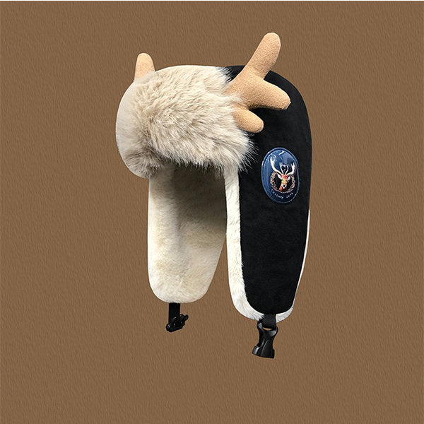 Lisslune | Deer Antler Winter Earflap Hat