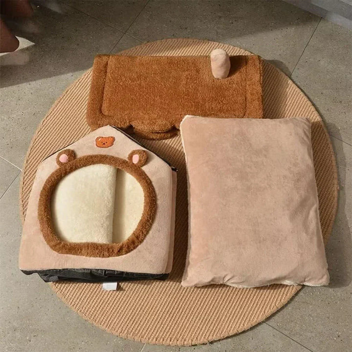 Lisslune | Collapsible, washable pet bed for small dogs and cats