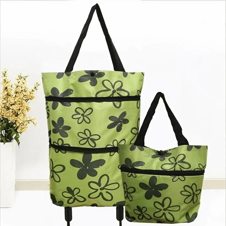 Lisslune | Foldable Shopping Trolley Bag with Wheels – Eco-Friendly, Compact & Lightweight