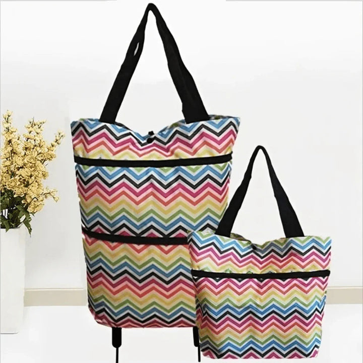 Lisslune | Foldable Shopping Trolley Bag with Wheels – Eco-Friendly, Compact & Lightweight