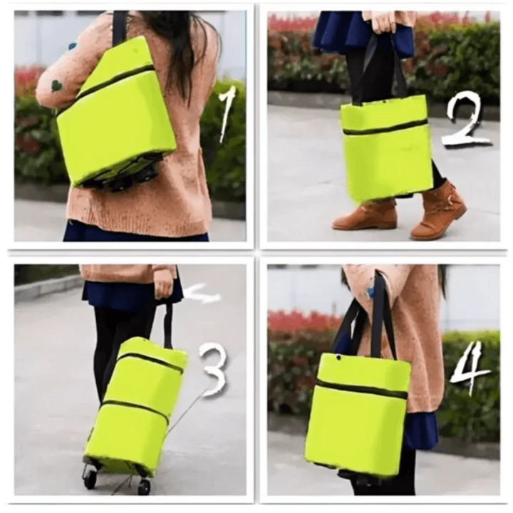 Lisslune | Foldable Shopping Trolley Bag with Wheels – Eco-Friendly, Compact & Lightweight