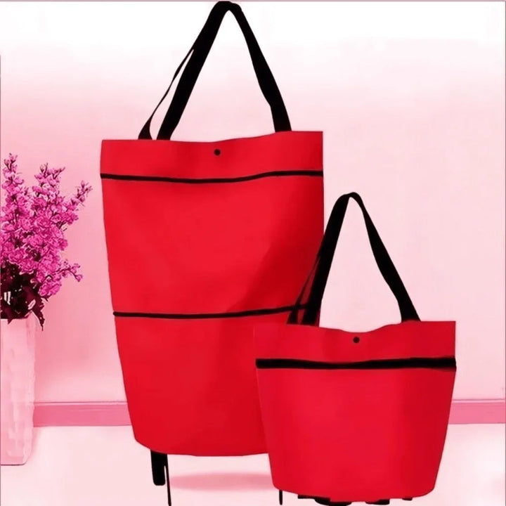 Lisslune | Foldable Shopping Trolley Bag with Wheels – Eco-Friendly, Compact & Lightweight