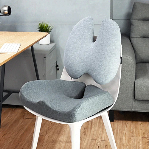 Lisslune | Orthopedic Seat Cushion Set | Pain Relief for Tailbone & Lumbar Support for Office, Car & Home Use