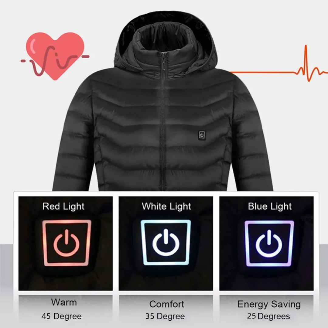 Lisslune | Heated Electric Warming Jacket Coat Fleece Work Body Battery Heating Apparel for Men and Women