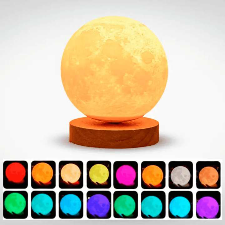 Lisslune | Levitating Illusion Color Option Rotating Magnetic Moon Lamp