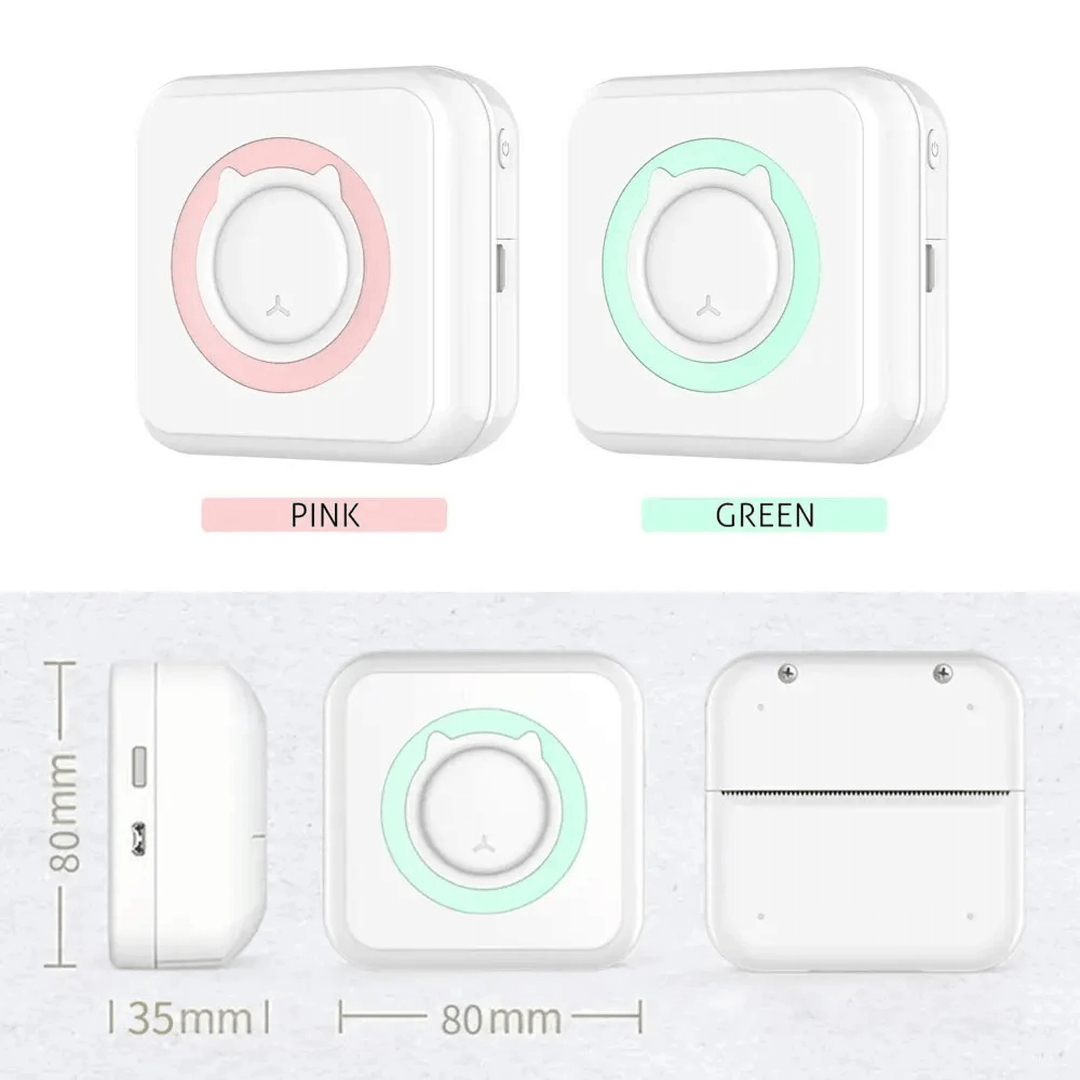 Lisslune | Mini Portable Mobile Phone to Photo Printer Instant Small Sticker Emoji Picture Thermal Bluetooth Connection