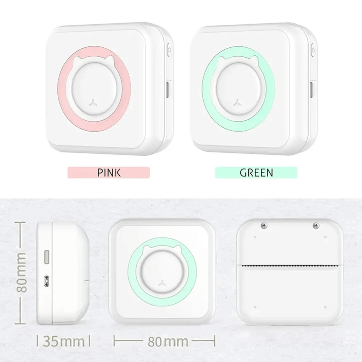 Lisslune | Mini Portable Mobile Phone to Photo Printer Instant Small Sticker Emoji Picture Thermal Bluetooth Connection