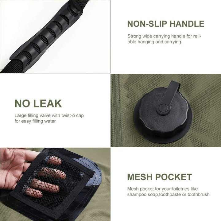 Lisslune | Portable Solar Shower Bag for Camping Van and Tents