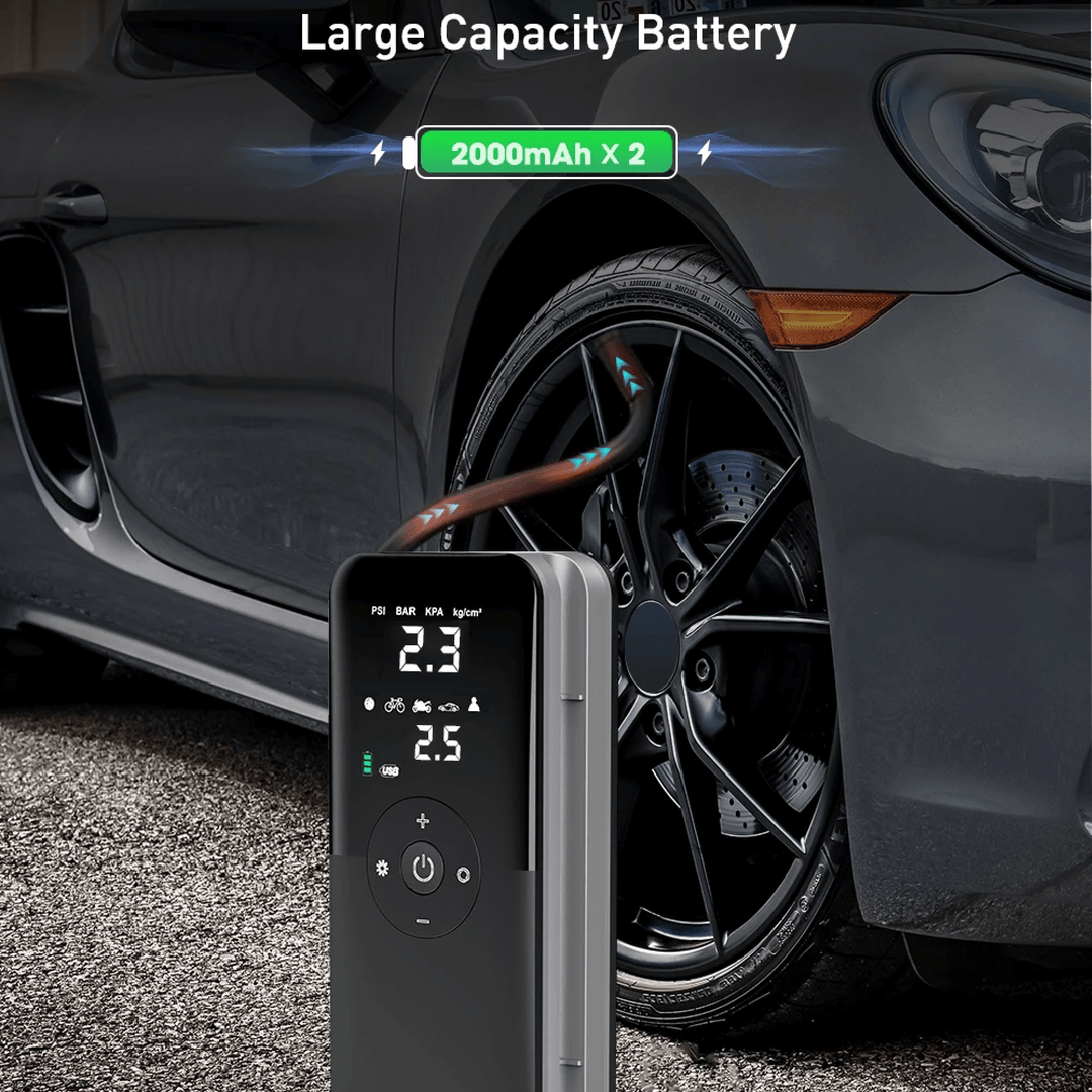Lisslune | Rechargeable Tyre Inflator Cordless Battery Powered Pump