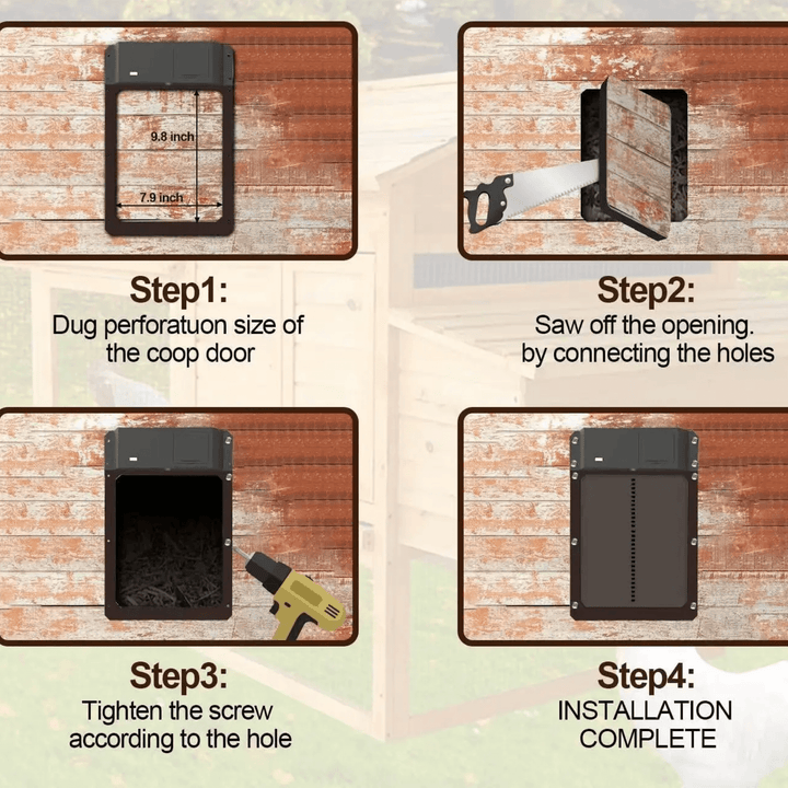 Lisslune | Automatic Chicken Pen Hen Coop Poultry Door Opener