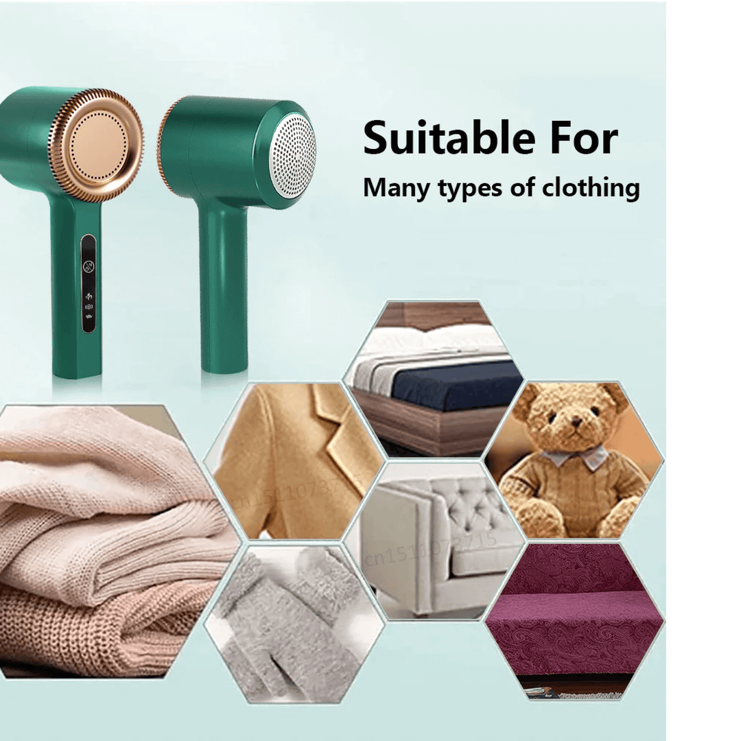 Lisslune | Electric Portable Lint Bobble Remover Fabric Cloth Shaver Cat Hair Remover for Clothes Carpets and Rugs
