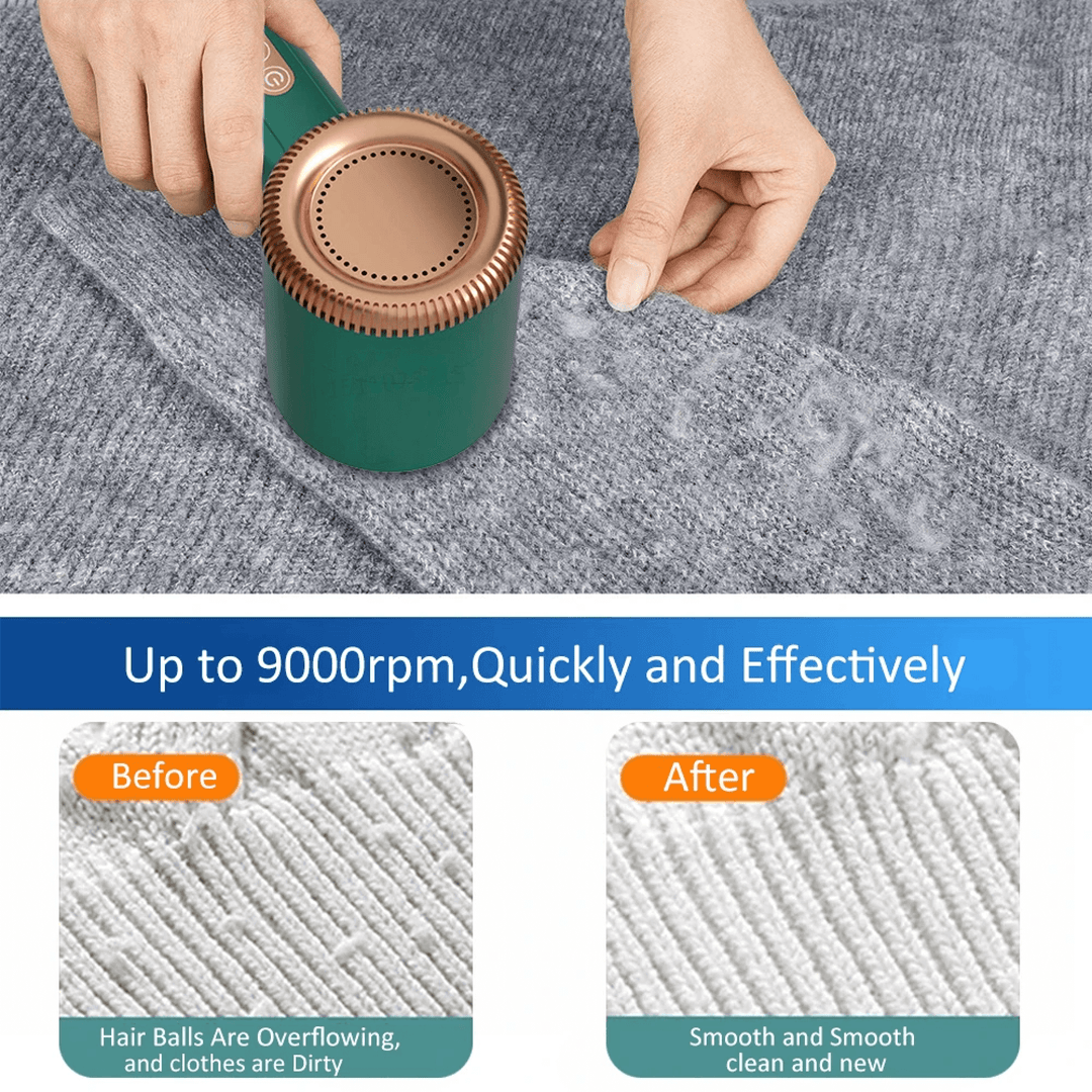 Lisslune | Electric Portable Lint Bobble Remover Fabric Cloth Shaver Cat Hair Remover for Clothes Carpets and Rugs