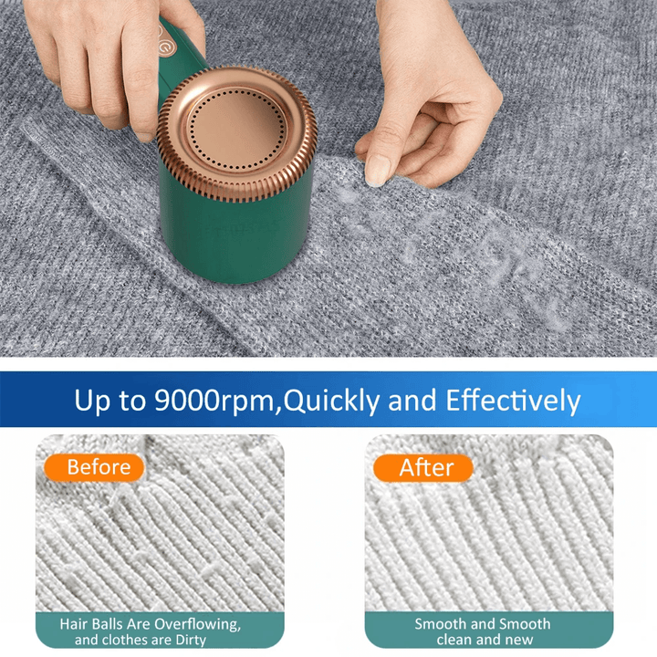 Lisslune | Electric Portable Lint Bobble Remover Fabric Cloth Shaver Cat Hair Remover for Clothes Carpets and Rugs