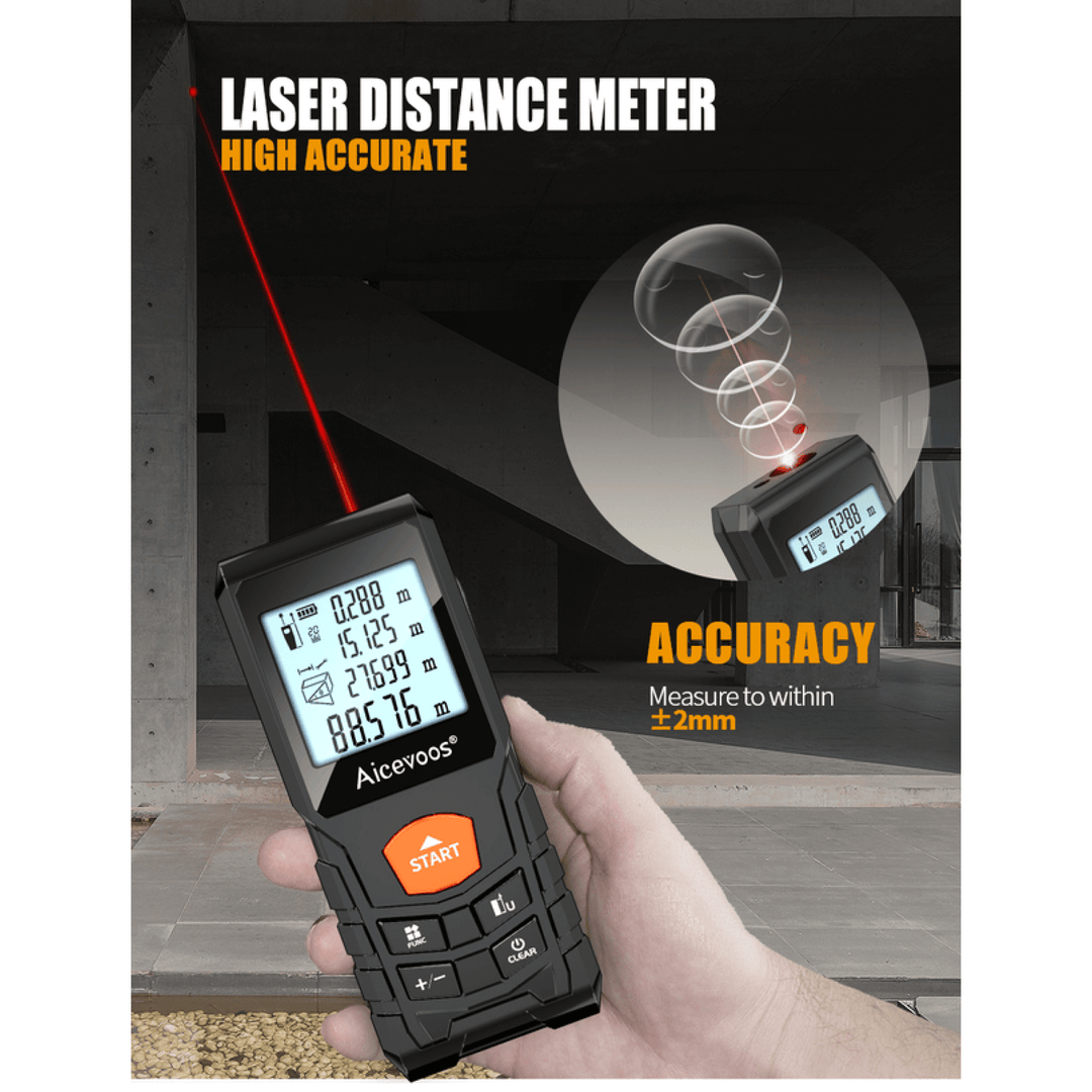 Lisslune | Laser Light Meter Measure Digital Measuring Tape