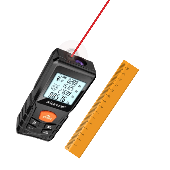 Lisslune | Laser Light Meter Measure Digital Measuring Tape