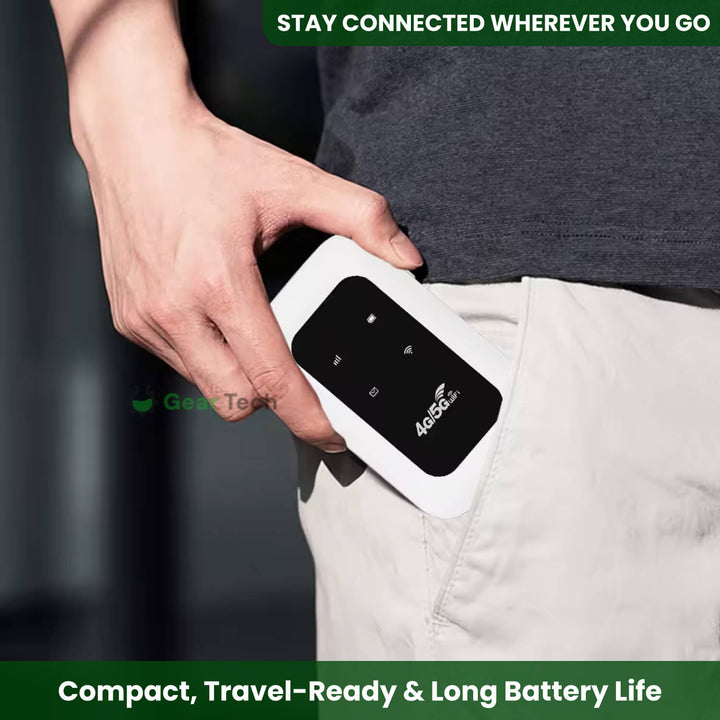 Lisslune | Portable 5G Wi-Fi Router | Secure, High-Speed Connection for Travel & Home Use