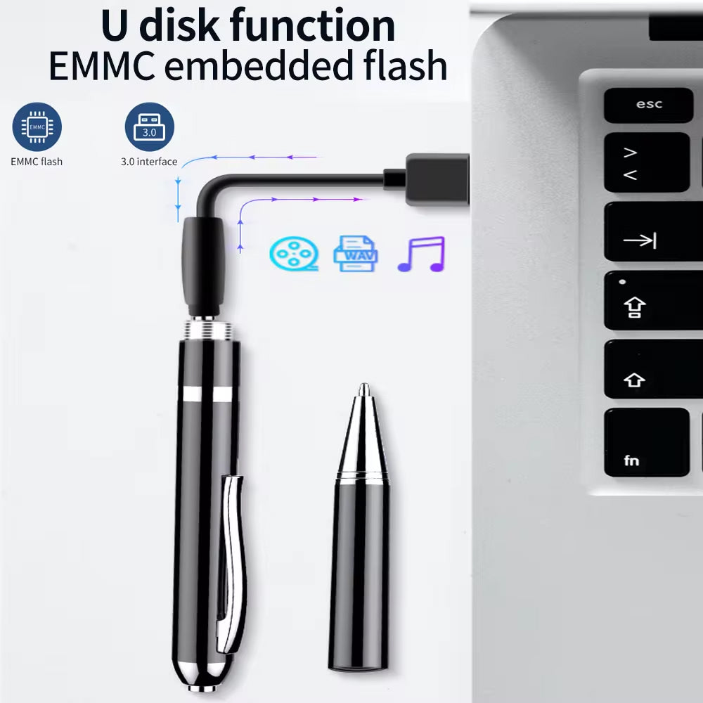 Lisslune | Spy Recorder Pen with Voice Activation, Discreet Sound Recorder for Covert Surveillance