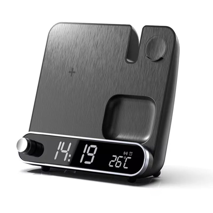 Lisslune | 3-in-1 Charging Station: Alarm Clock with iPhone Charger, Watch Stand, and Phone Charging Dock for Apple Devices