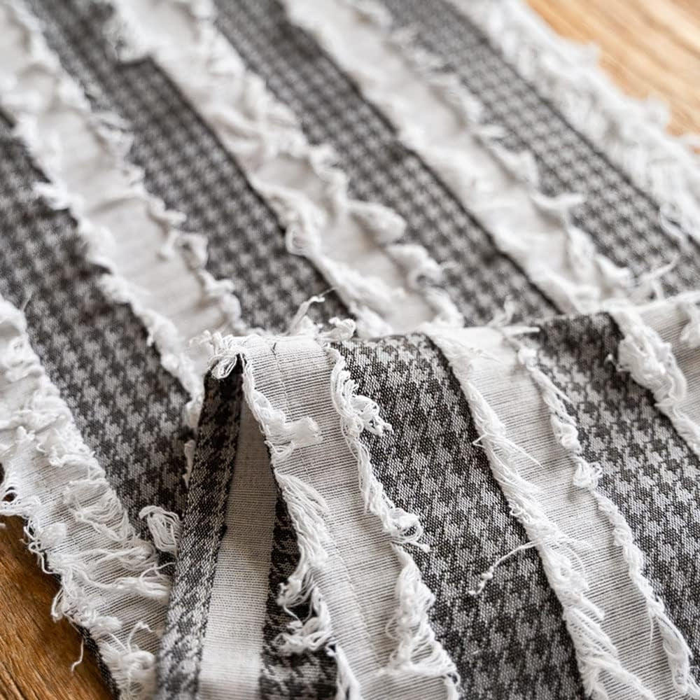 Lisslune | Frayed Fabric Strips Table Runner