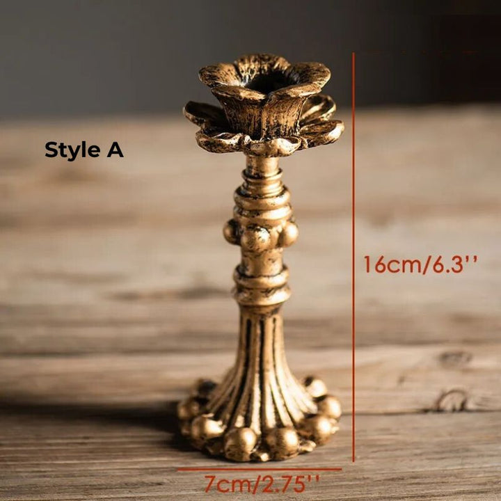 Lisslune | AuricGlow – Rustic Candle Holder with Elegant Luxury for a Timeless Look