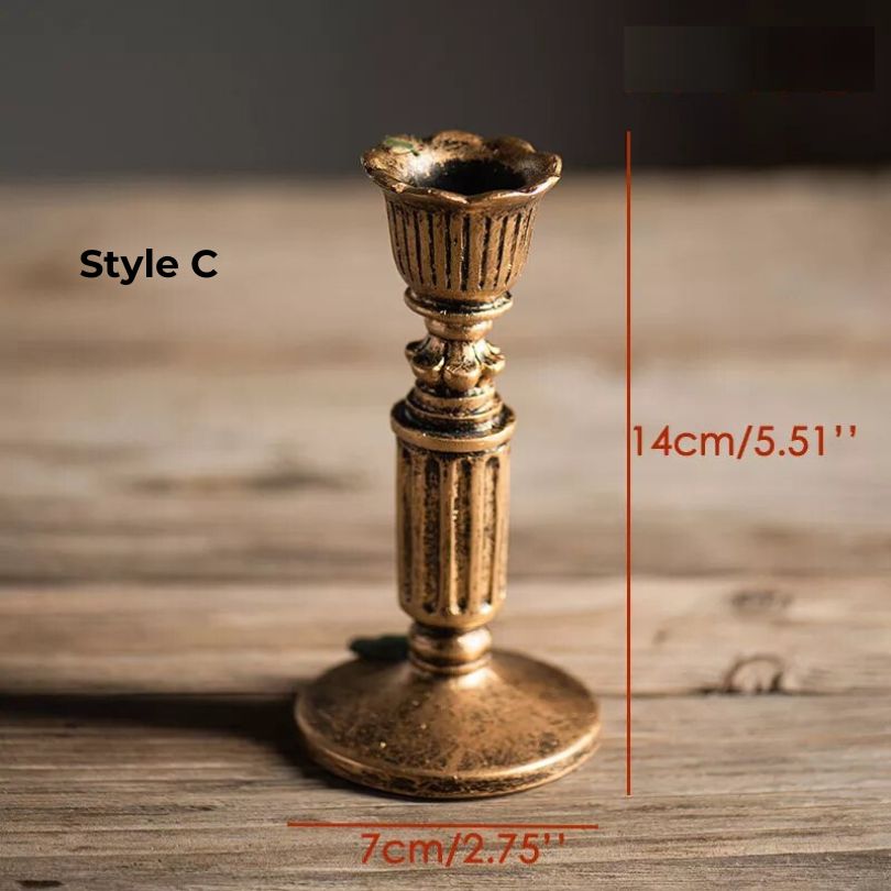 Lisslune | AuricGlow – Rustic Candle Holder with Elegant Luxury for a Timeless Look