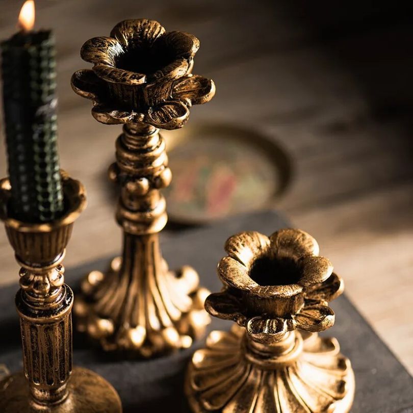 Lisslune | AuricGlow – Rustic Candle Holder with Elegant Luxury for a Timeless Look