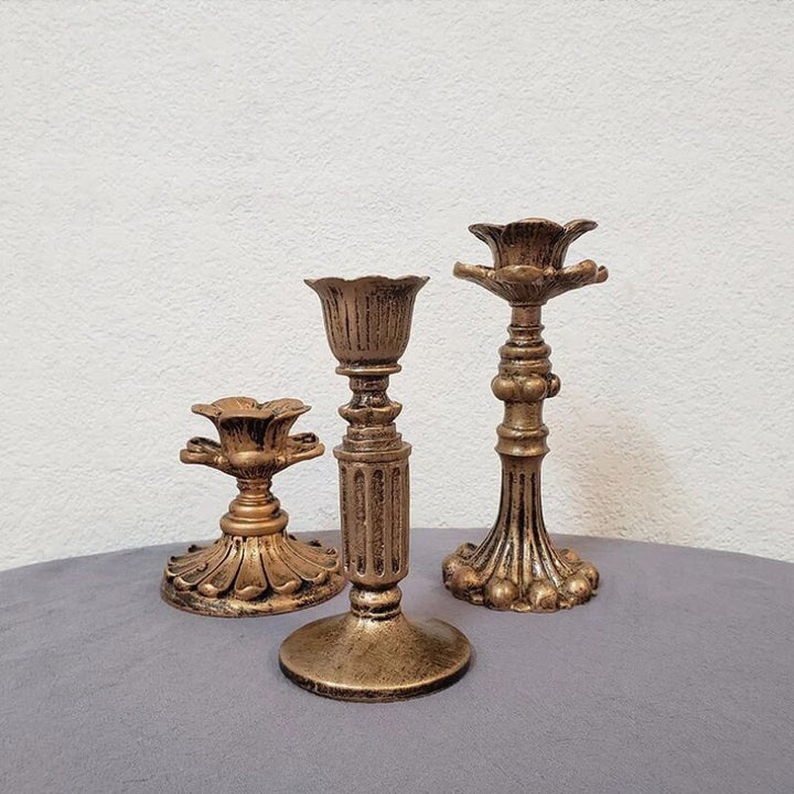 Lisslune | AuricGlow – Rustic Candle Holder with Elegant Luxury for a Timeless Look