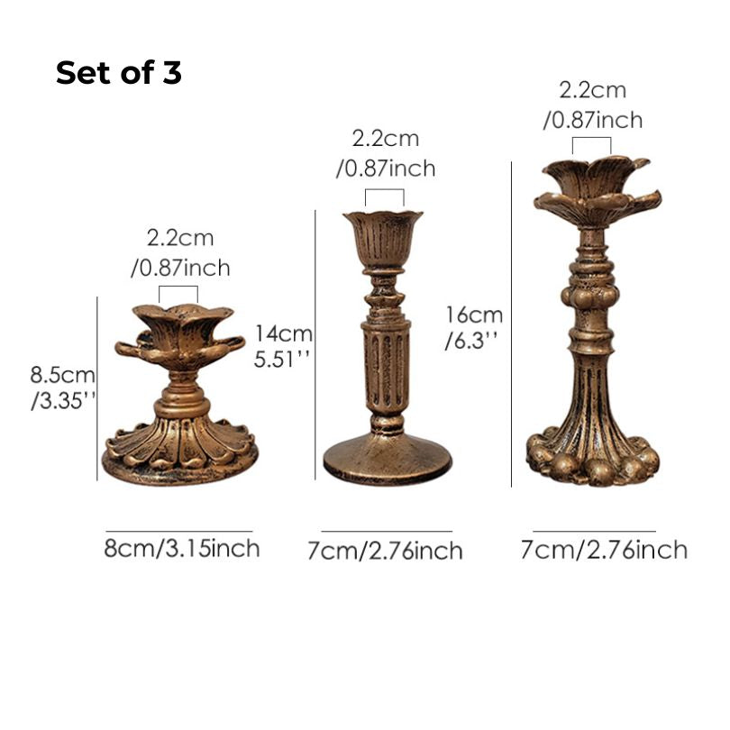Lisslune | AuricGlow – Rustic Candle Holder with Elegant Luxury for a Timeless Look