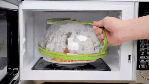 Lisslune | Handy Microwave Cover | Locks in Moisture, Safe Handle & Versatile for Home, Dorms, and Apartments