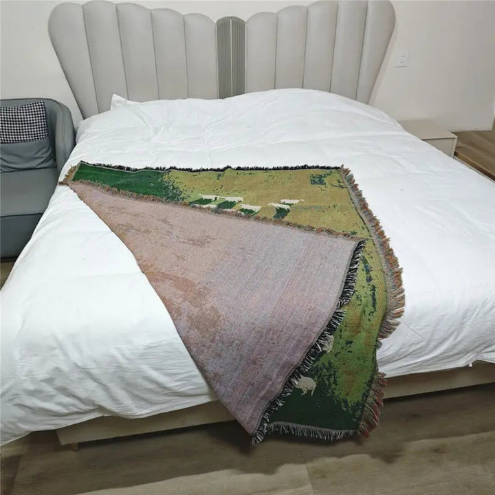Lisslune | Frida Sheep Woven Throw Blanket