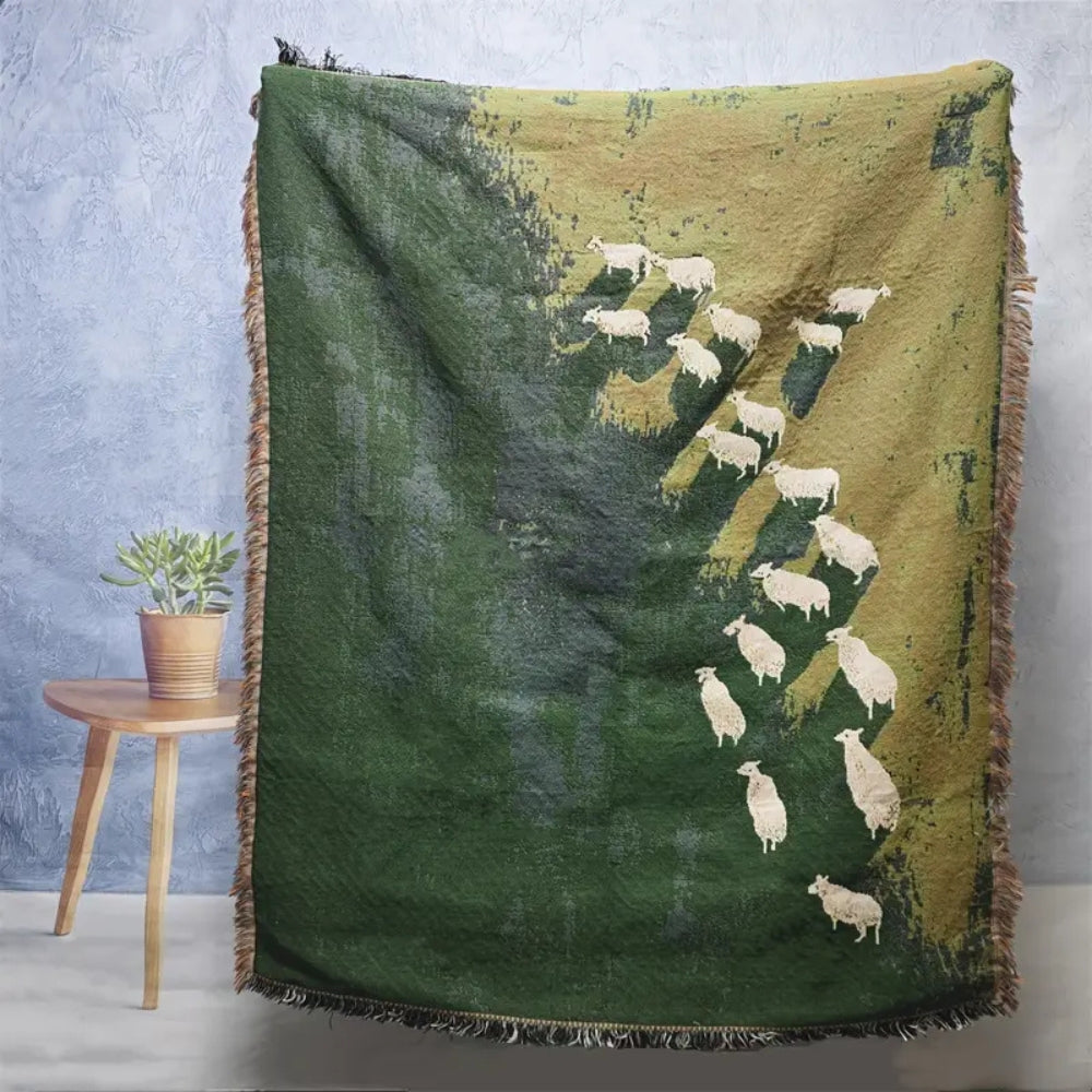 Lisslune | Frida Sheep Woven Throw Blanket