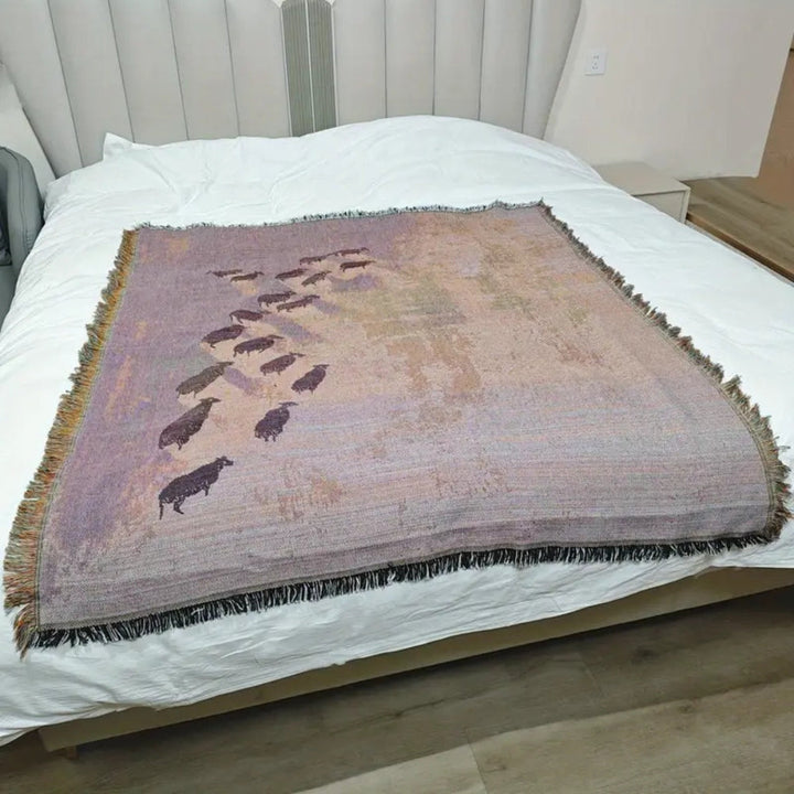 Lisslune | Frida Sheep Woven Throw Blanket