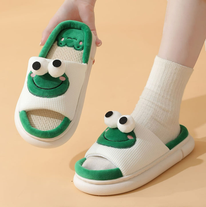 Lisslune | 3D Eye Frog Slippers