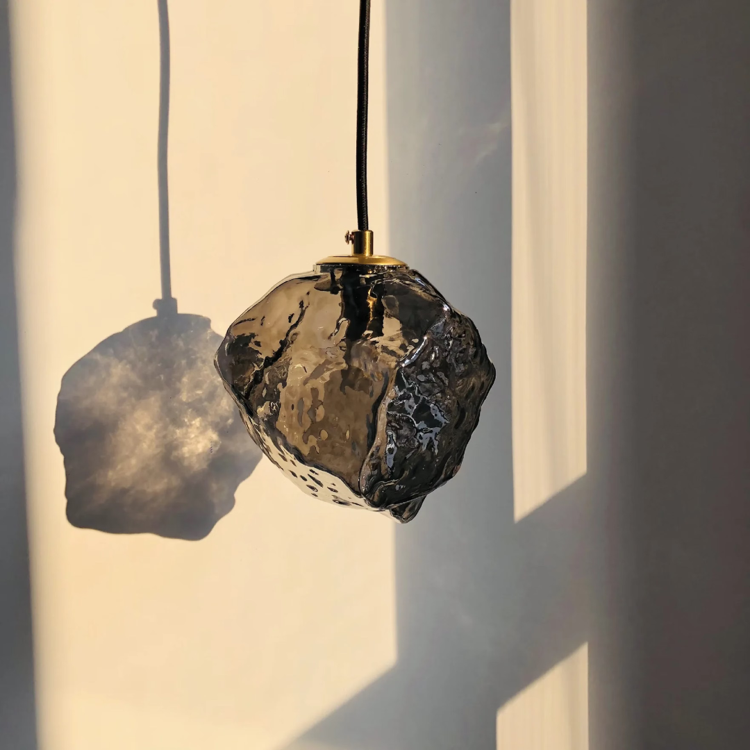 Lisslune | Frostglow Glass Pendant Inspired by Ice Cubes
