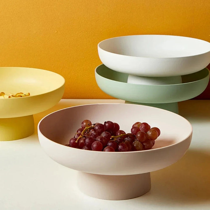 Lisslune | Fruitful Elegance – Retro Fruit Bowl with Vintage Leaf Design & Ceramic Finish