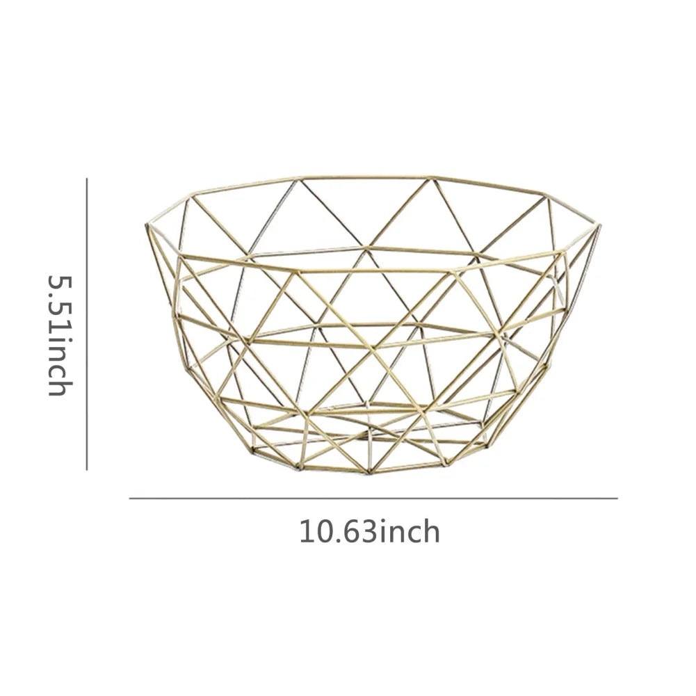Lisslune | Fruit basket – iron – hollow drain basket – living room decor