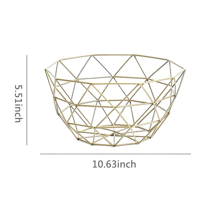 Lisslune | Fruit basket – iron – hollow drain basket – living room decor