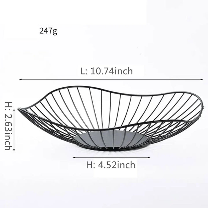 Lisslune | Fruit basket – iron – hollow drain basket – living room decor