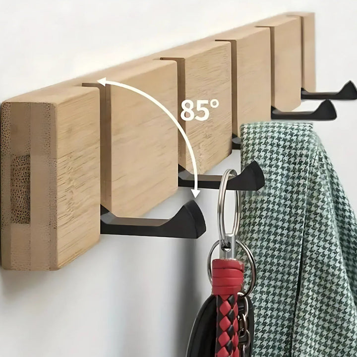 Lisslune | Functional Flip Wooden Wall Hook Rack