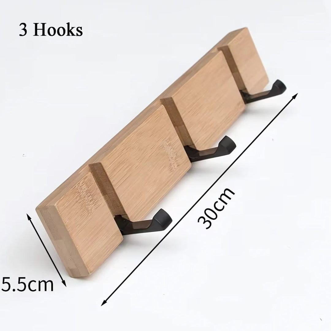 Lisslune | Functional Flip Wooden Wall Hook Rack