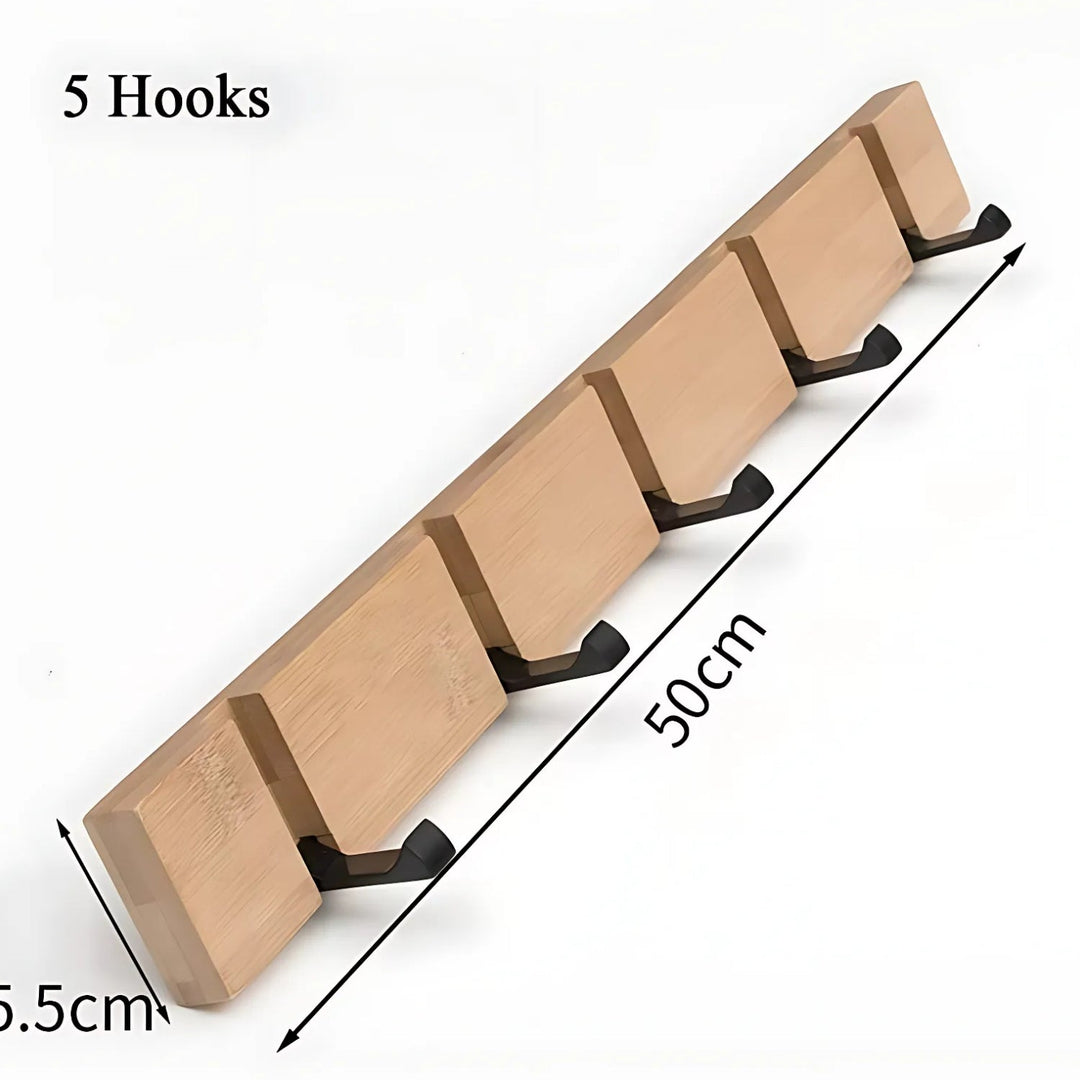 Lisslune | Functional Flip Wooden Wall Hook Rack