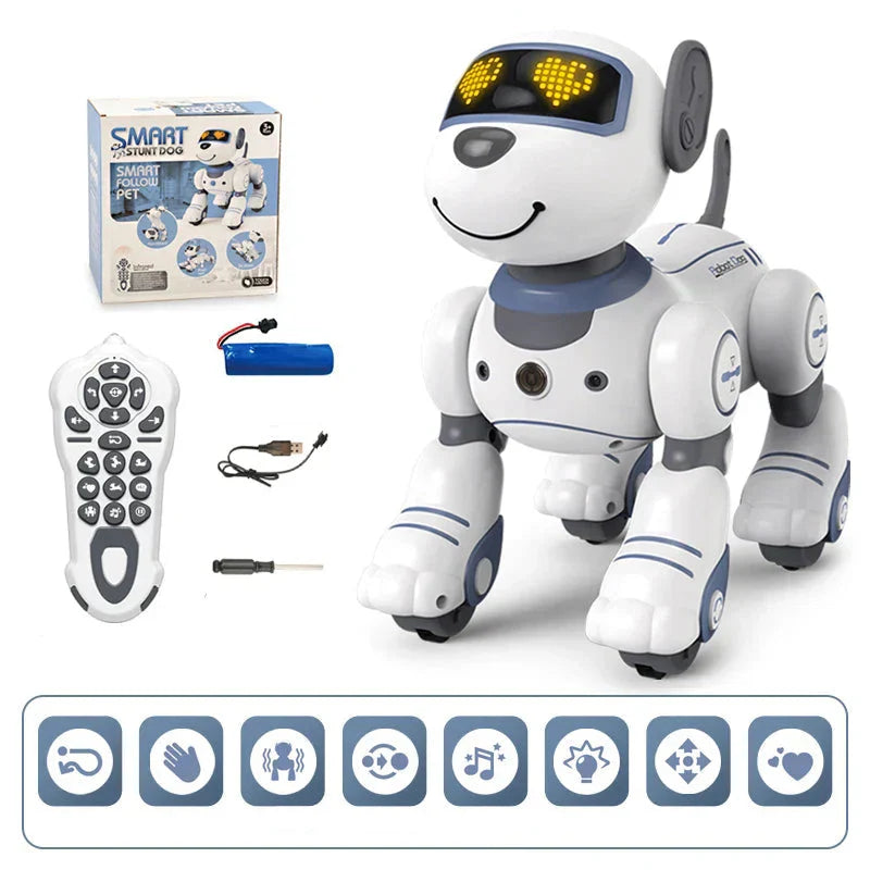 Lisslune | Robot Electronics Dog, Stunt Dog, Voice Command, Programmable Touch Sense, Music Song, Robot Dog for Children's Toy