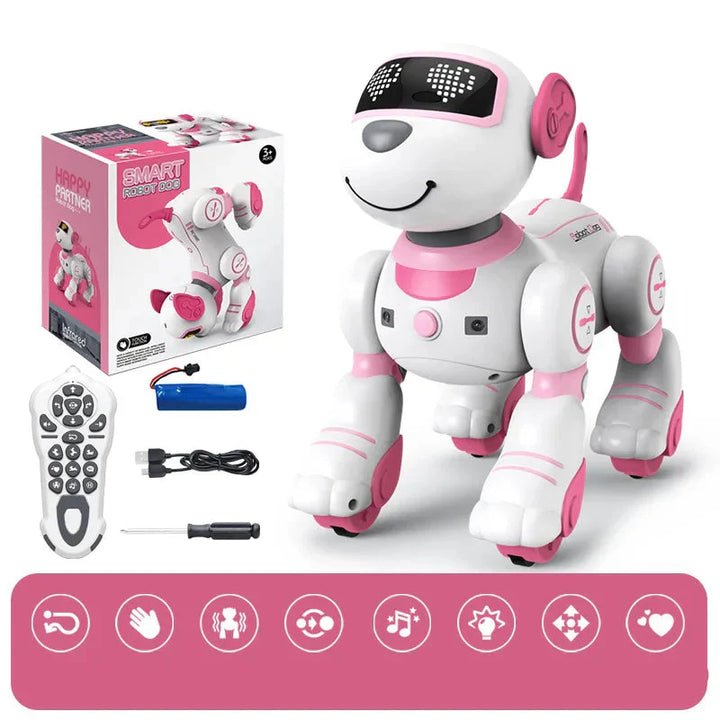 Lisslune | Robot Electronics Dog, Stunt Dog, Voice Command, Programmable Touch Sense, Music Song, Robot Dog for Children's Toy