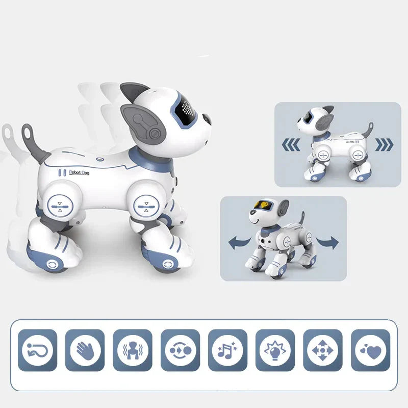 Lisslune | Robot Electronics Dog, Stunt Dog, Voice Command, Programmable Touch Sense, Music Song, Robot Dog for Children's Toy