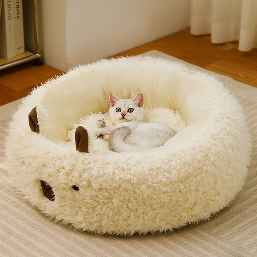 Lisslune | Alpaca-shaped, fluffy, warm, detachable dog and cat bed