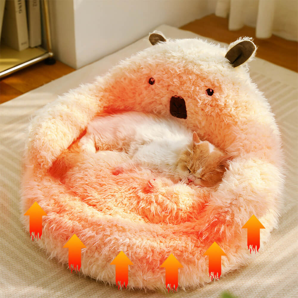 Lisslune | Alpaca-shaped, fluffy, warm, detachable dog and cat bed