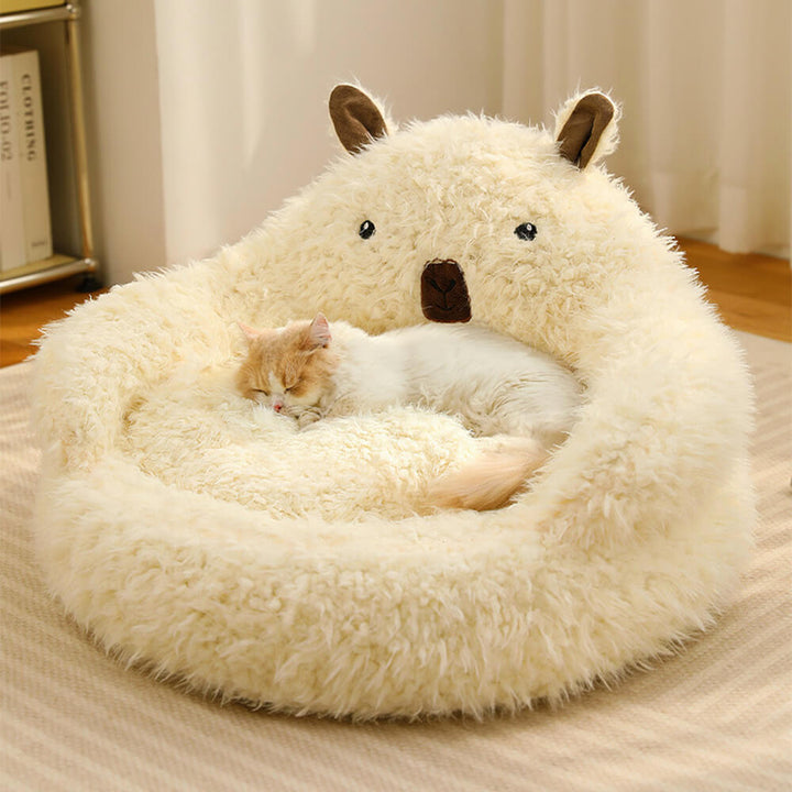 Lisslune | Alpaca-shaped, fluffy, warm, detachable dog and cat bed