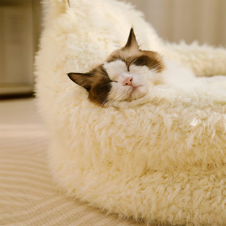 Lisslune | Alpaca-shaped, fluffy, warm, detachable dog and cat bed